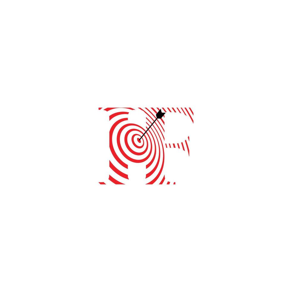 IF FI Target Artistic Monogram Logo for Creative Branding vector