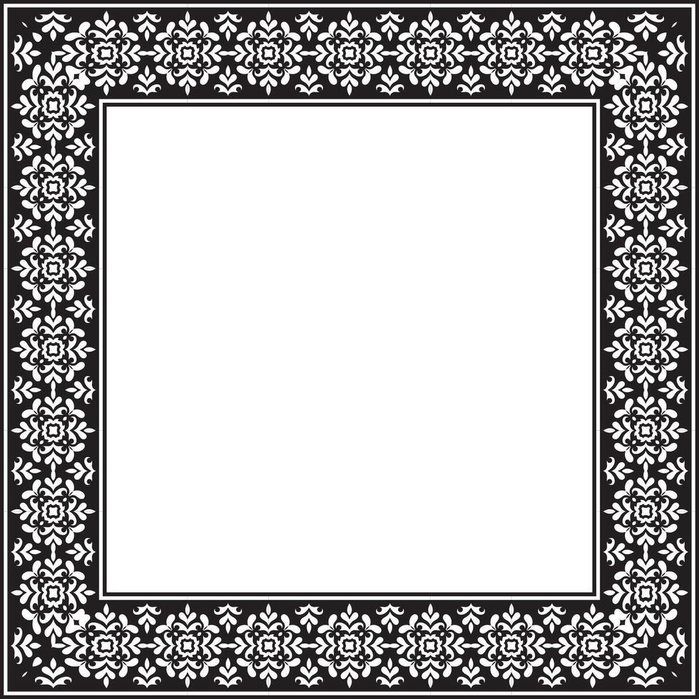Ornamental Vintage Border with Exotic and Floral Frame Design. vector