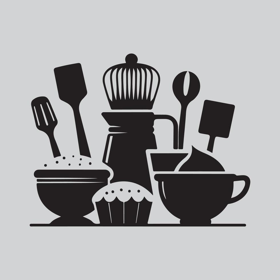 bakery things for logo usable vector