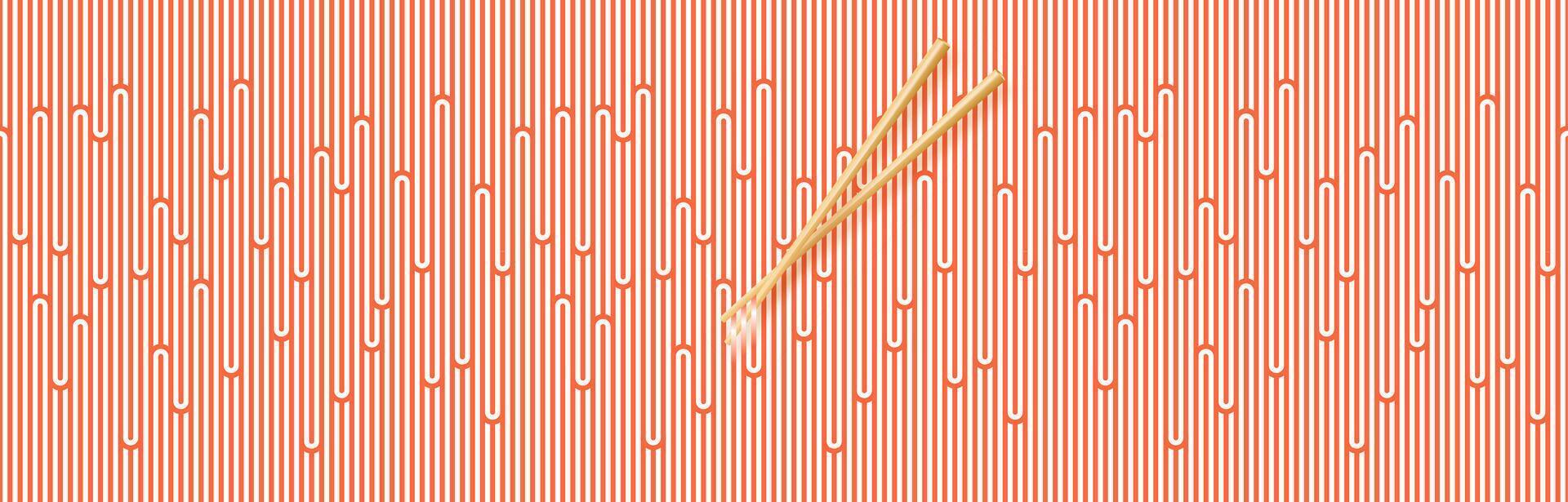 Seamless pattern texture of Chinese noodles, Spaghetti, pasta or Ramen noodles. vector
