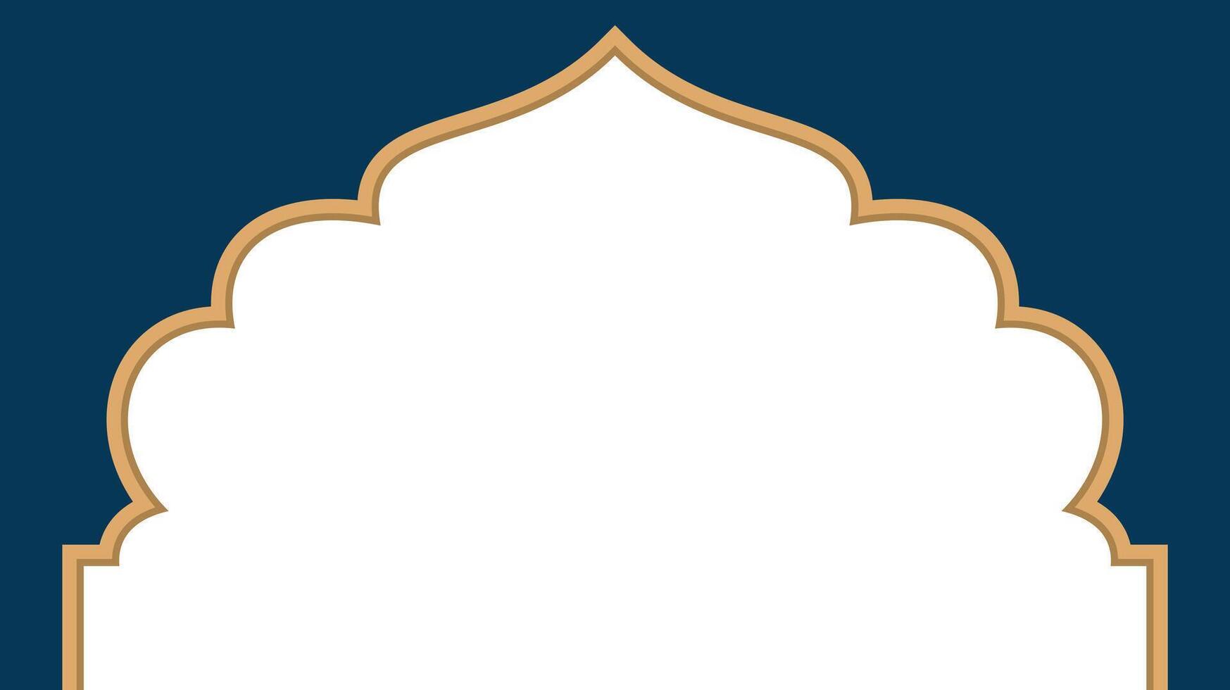 Luxury Islamic Background with Gold and Blue Elements vector