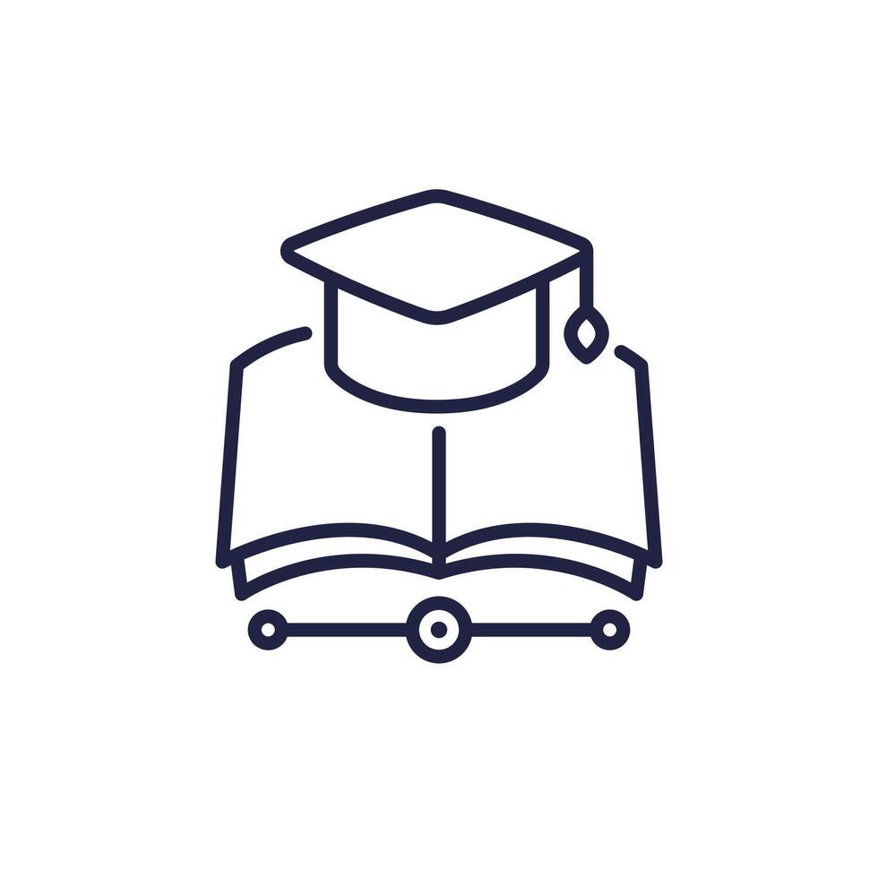 Knowledge management line icon, vector