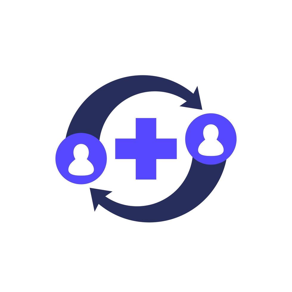 Medical referrals icon on white vector