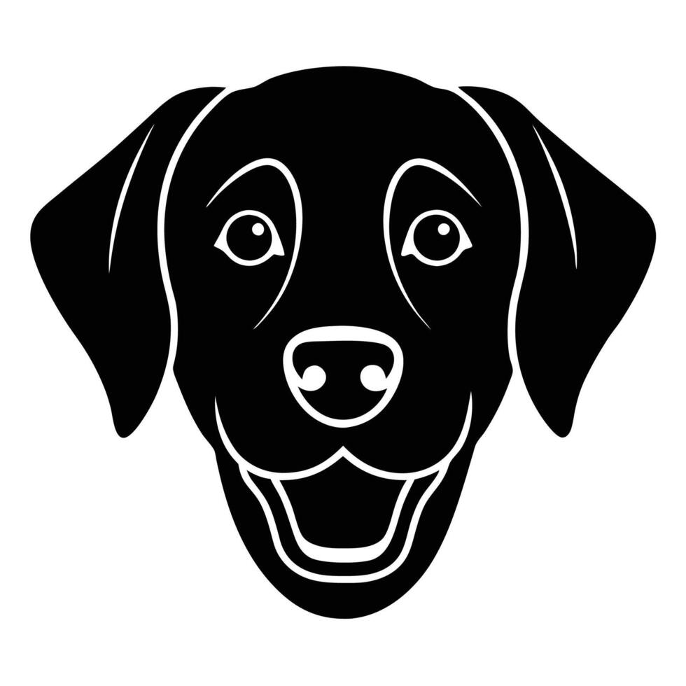 Labrador Retriever Sad Dog Face Icon with Worried Expression vector