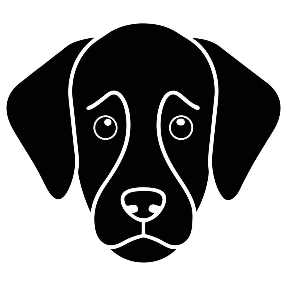 Labrador Retriever Sad Dog Face Icon with Emotional Detail vector