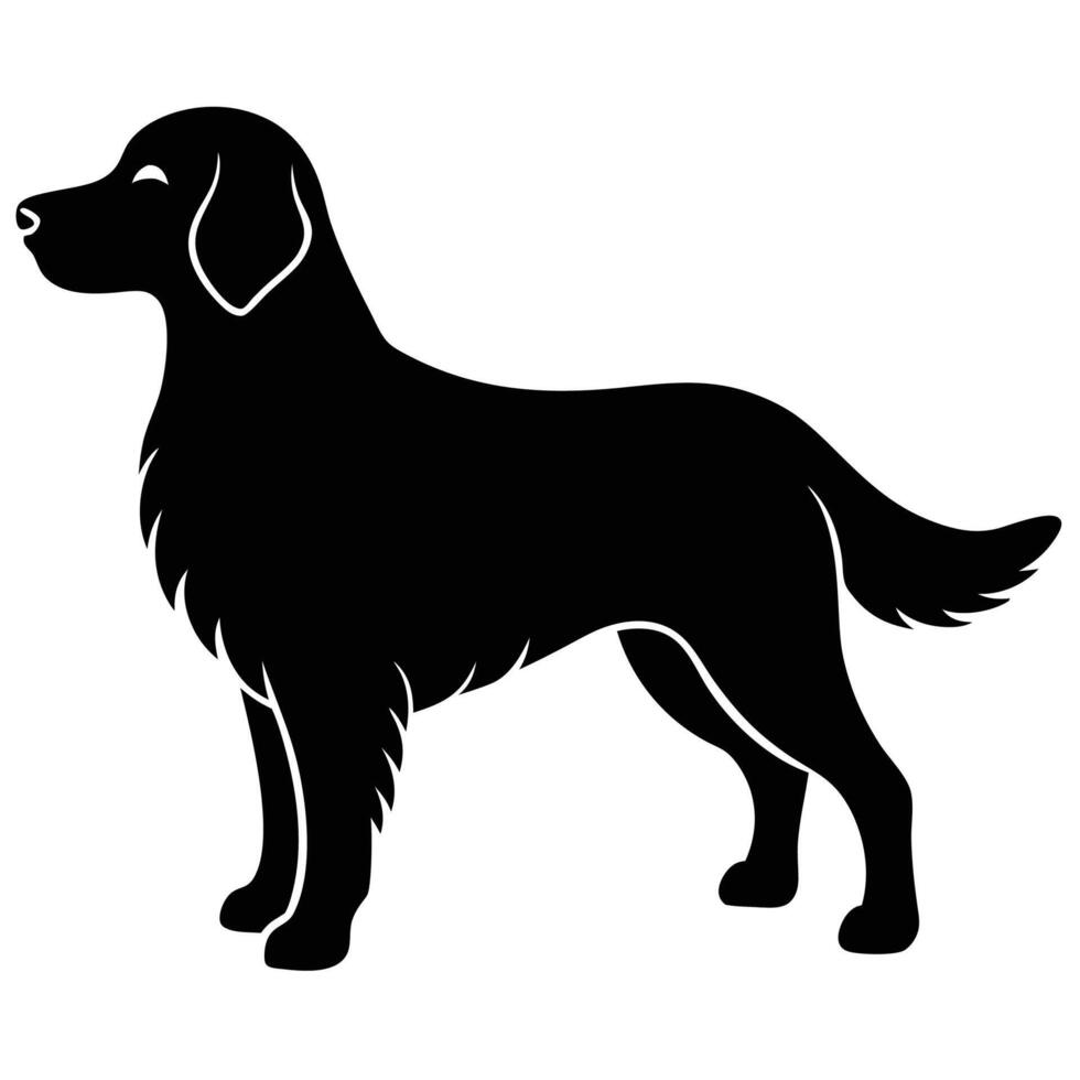 Golden Retriever dog silhouette Graphic Art design for pet branding and creative digital artwork vector