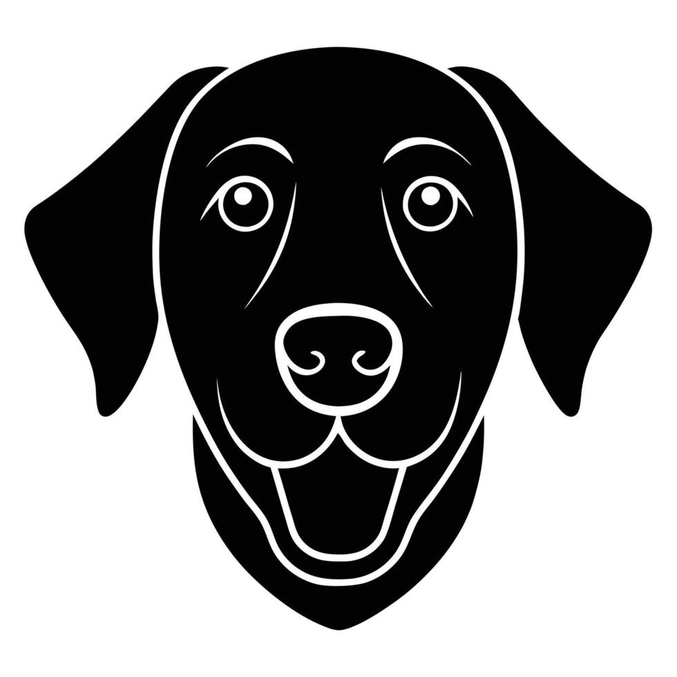 Labrador Retriever Sad Dog Face Icon with Depressed Expression vector
