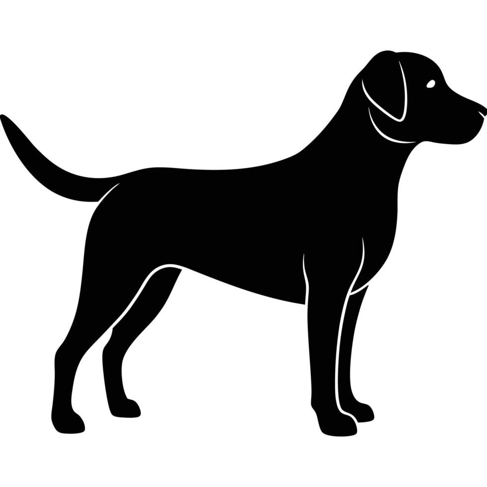 Labrador Retriever Dog Silhouette Icon Design vector