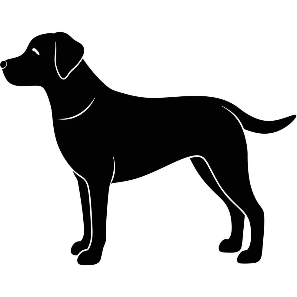 Minimalistic Labrador Retriever Dog Silhouette Icon vector