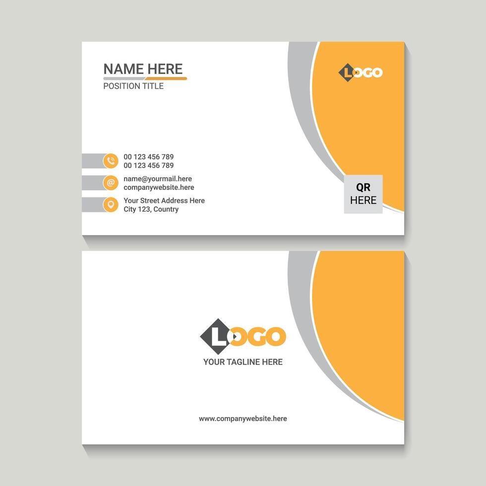 A Simple Corporate Business Card Design Template vector