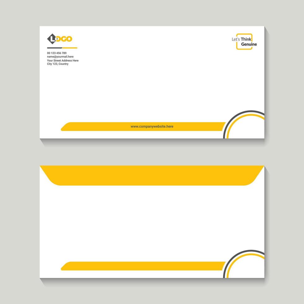 A Simple Envelope Design Template vector