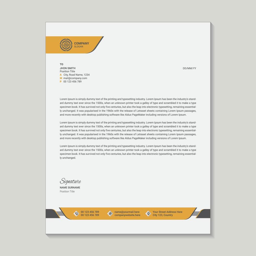 A Corporate Letterhead Design vector