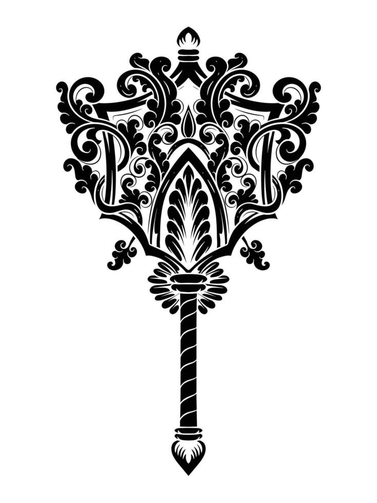 hand drawn beautiful engraved lantern vector