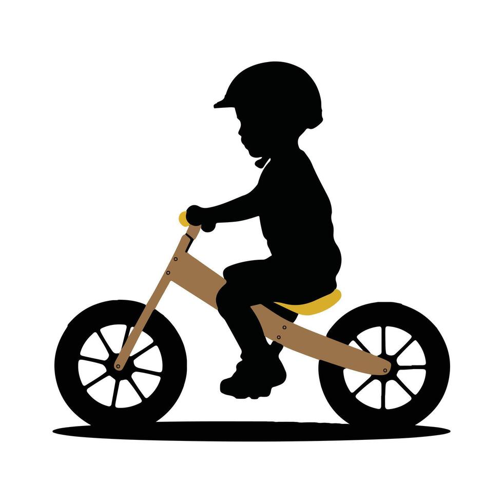 Balance Bike Sports Silhouette vector