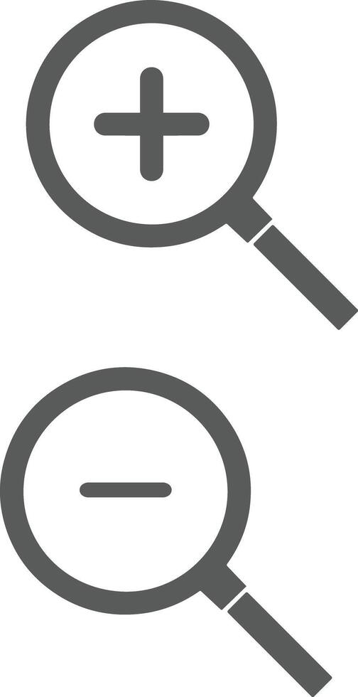 zoom in and out signs vector