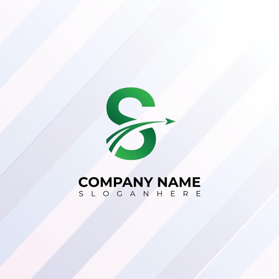 Creative letter S logo design, symble, airplane, icon vector
