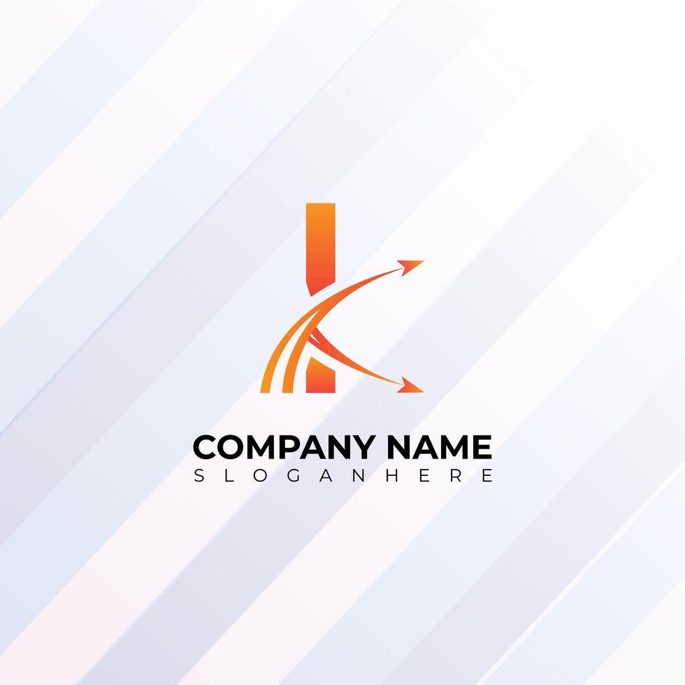 modern letter K travel agency logo design, n icon design in your businesss vector