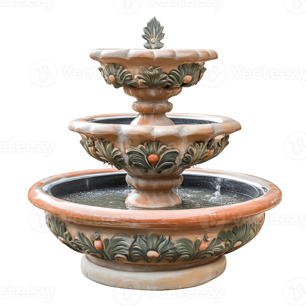 Cascading Stone Fountain for Courtyard png