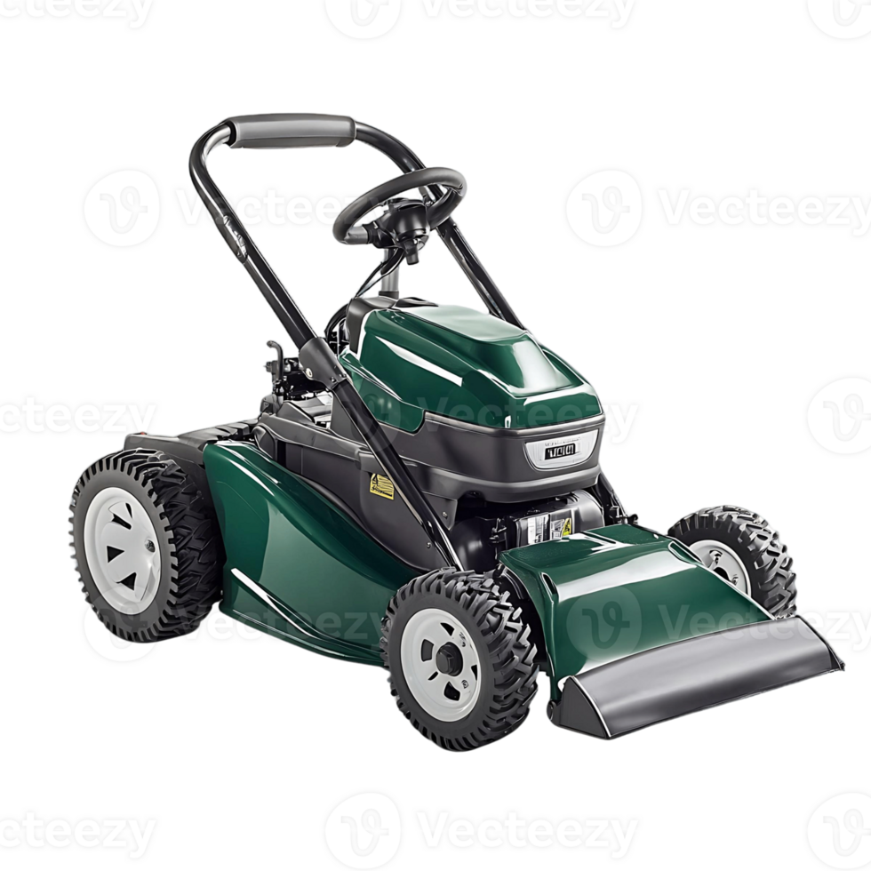 High Performance Green Lawnmower with Handle png
