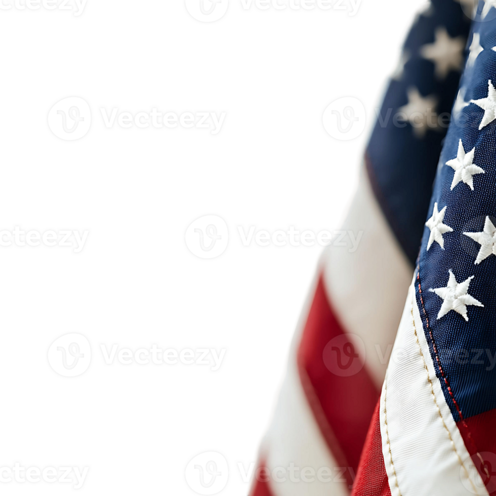 Close Up of an American Flag in the Wind png