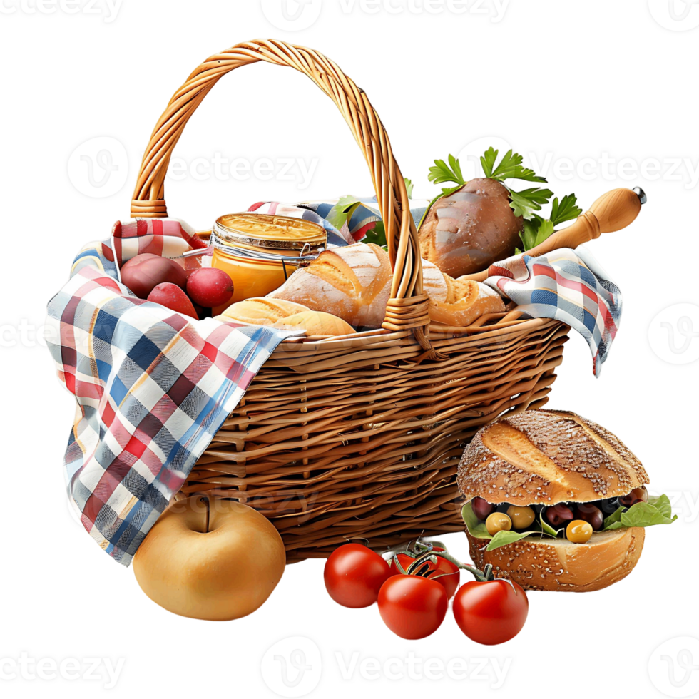 A Charming Picnic Basket for Outdoor Gatherings png