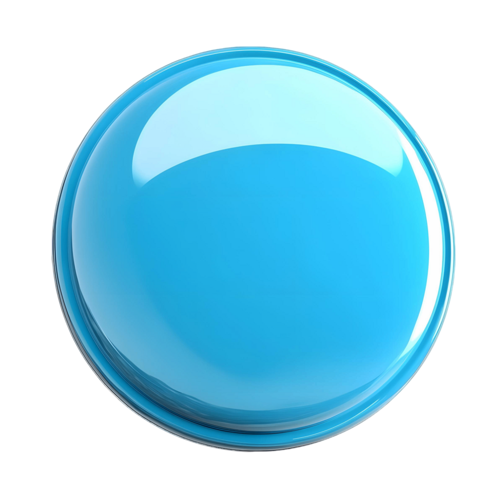 3D Round Button with Glossy Finish png
