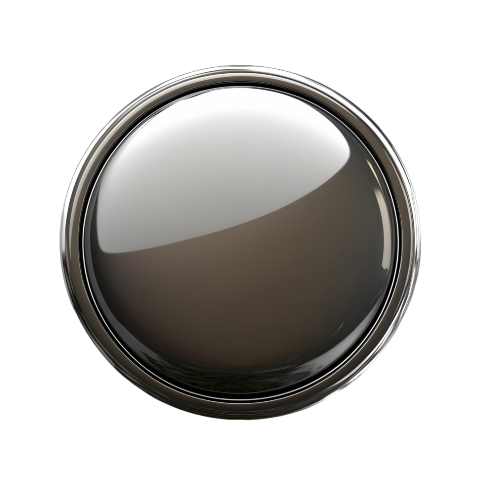 Shiny 3D Round Button with Smooth Surface png
