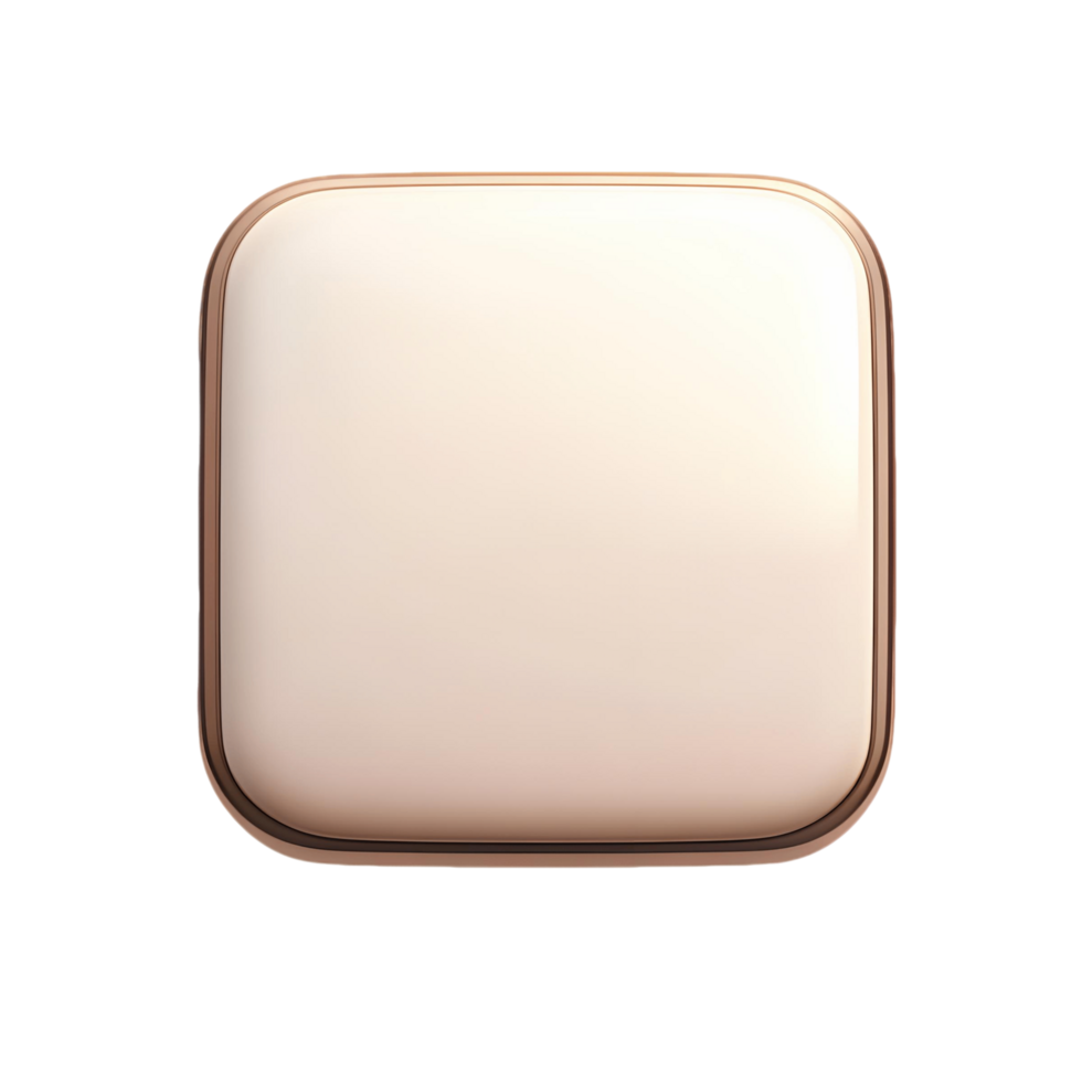 3D Square Button with Textured Surface png