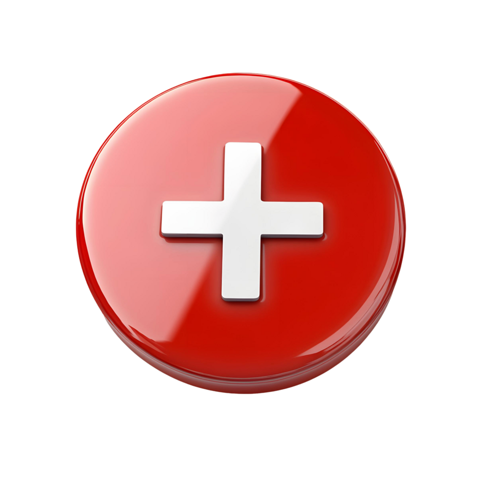 Sleek 3D Add Button Featuring Plus Icon png