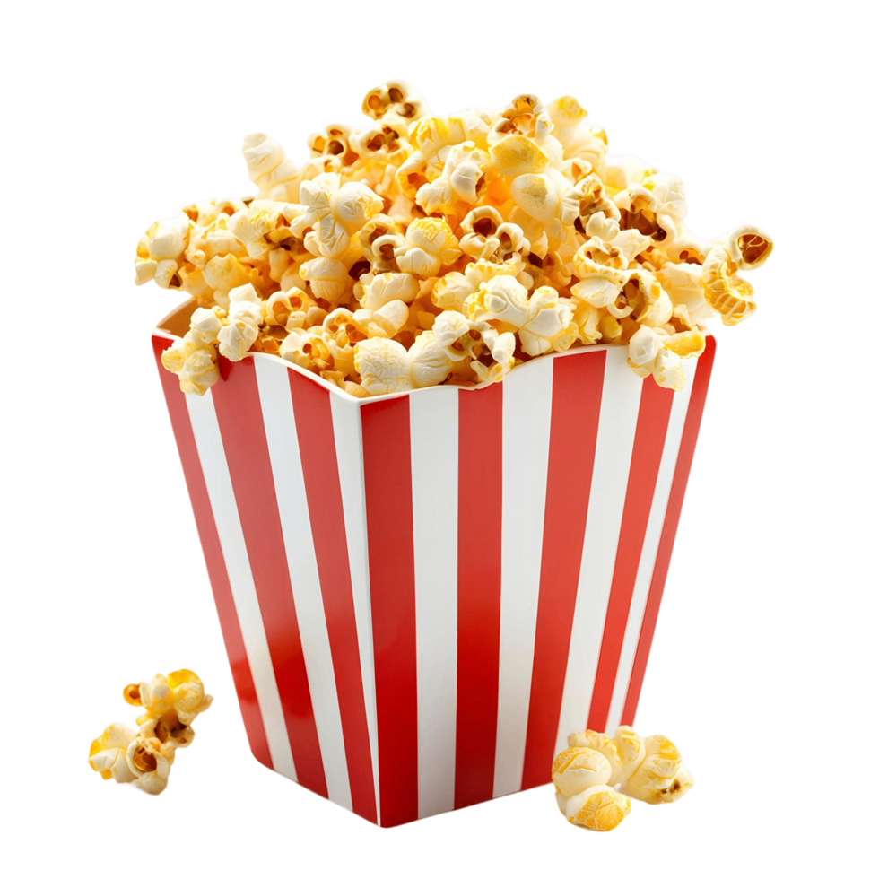 Classic Cinema Popcorn Bucket Filled to the Top png