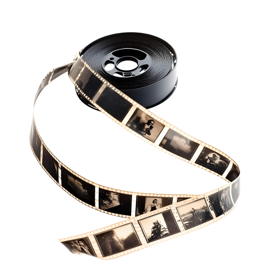 Isolated Film Roll Showing Images Frame by Frame png