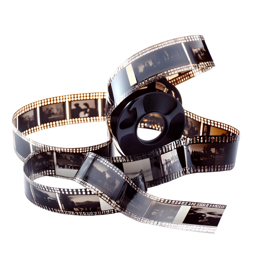 Movie Film Strip with Detailed Image Sequence png