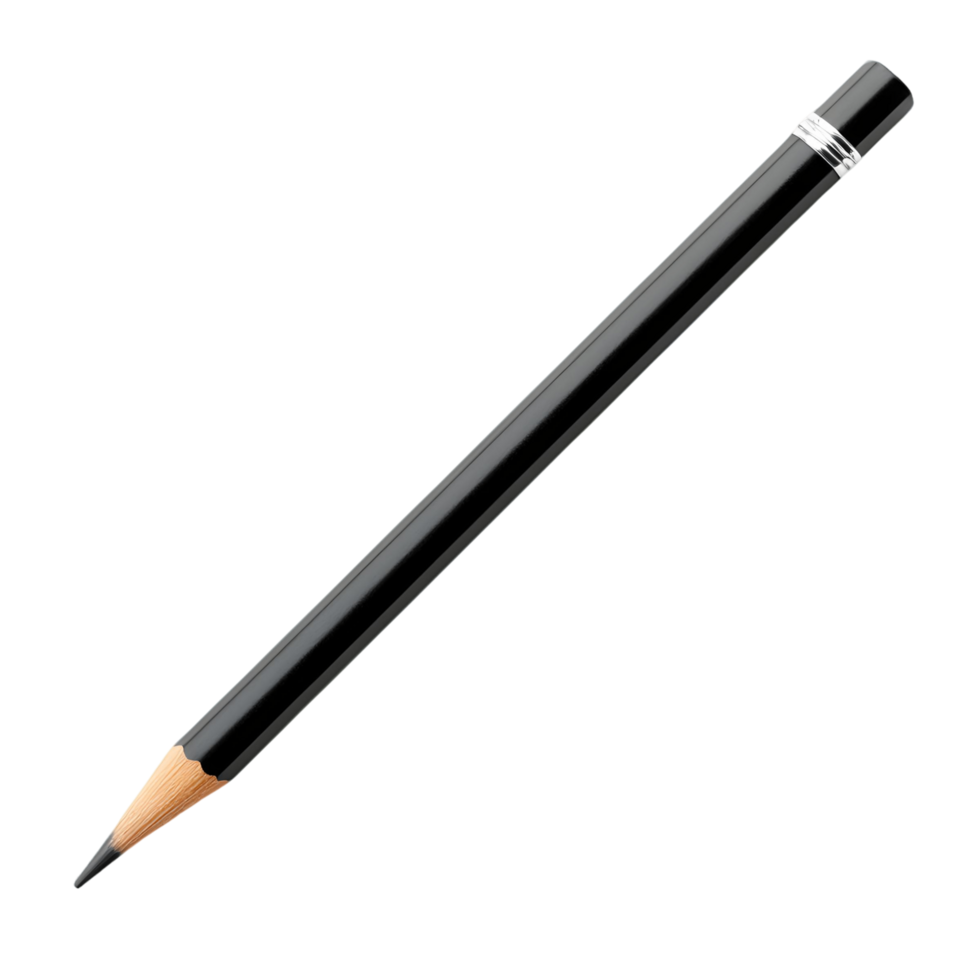 Sleek Drawing Pencil Featuring Sharpened End png