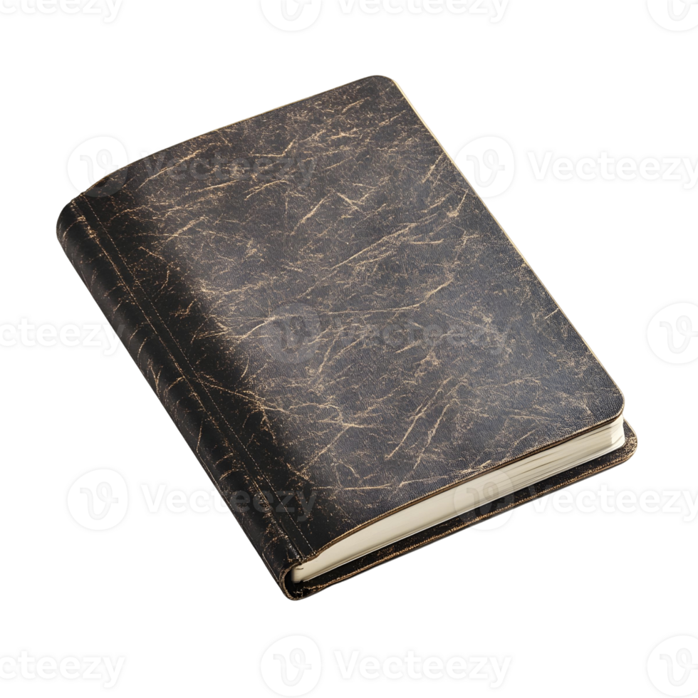 3D Notebook with Textured Cover and Blank Pages png