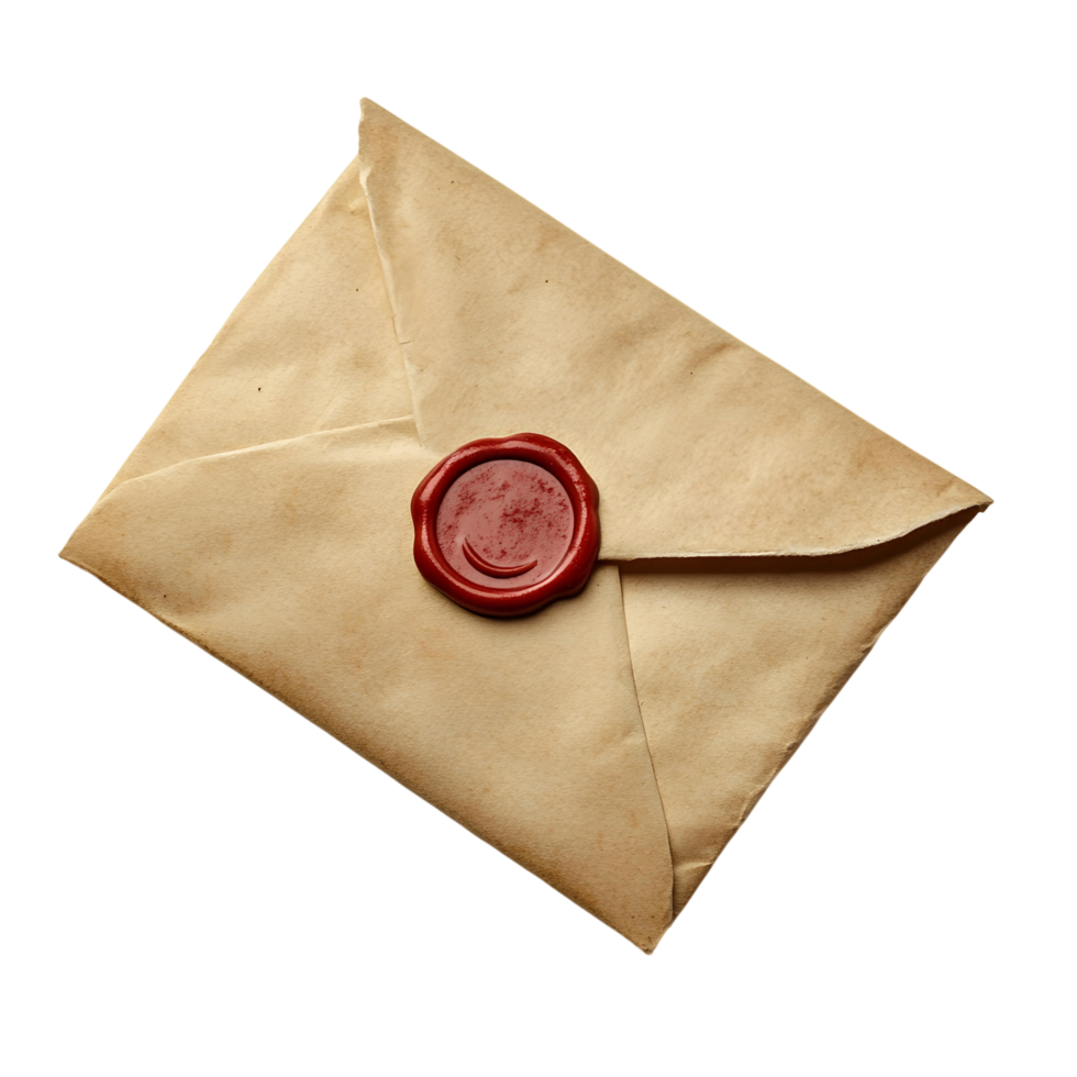 Traditional Envelope with Impressive Wax Seal png
