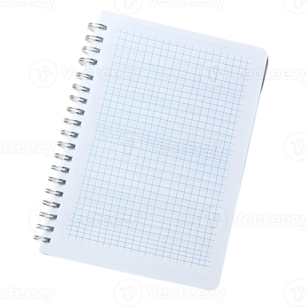 Paper Notepad with Grid Pattern Isolated png
