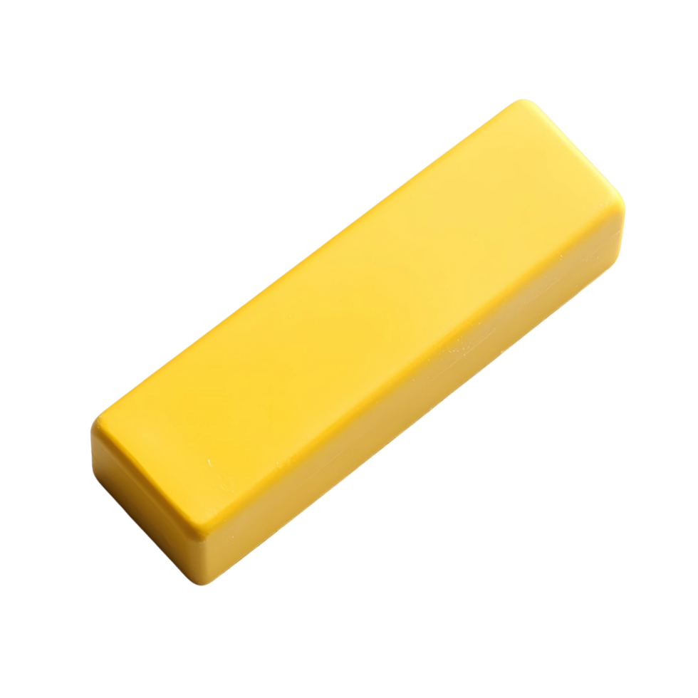 3D Rubber Eraser Featuring a Simple Rectangular Design png
