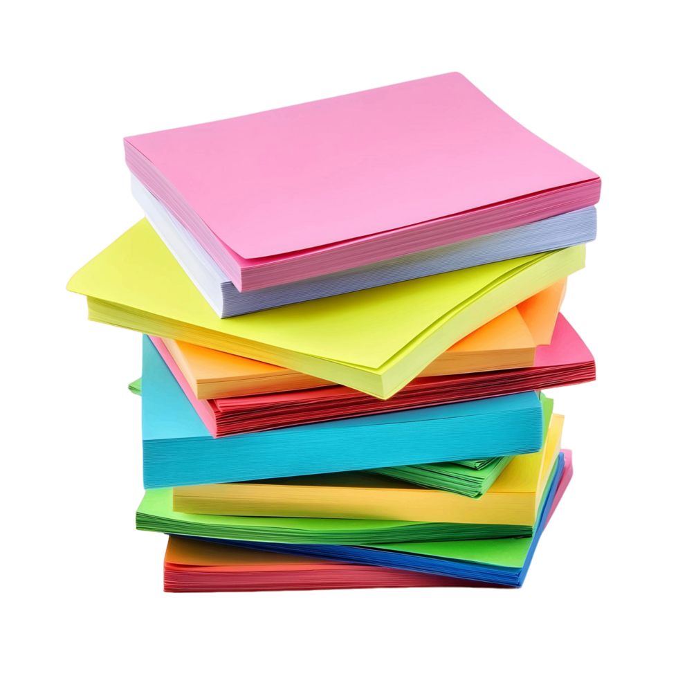 Stack of Sticky Notes in Various Sizes Isolated png