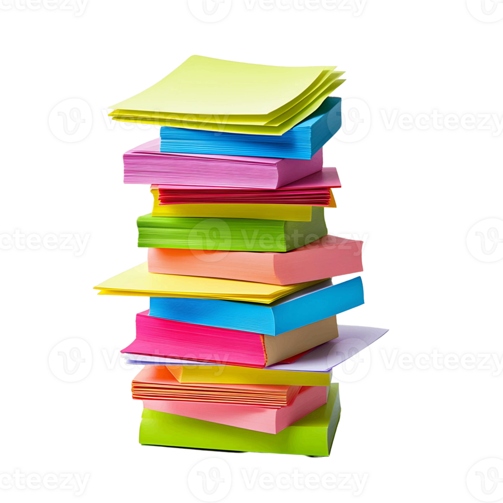 Variety of Sticky Notes in Multiple Sizes Isolated png