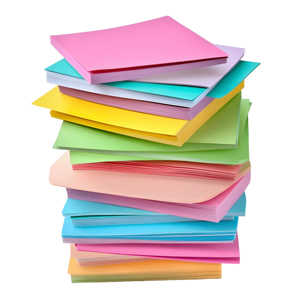 Assorted Colorful Sticky Notes Stack for Easy Access png