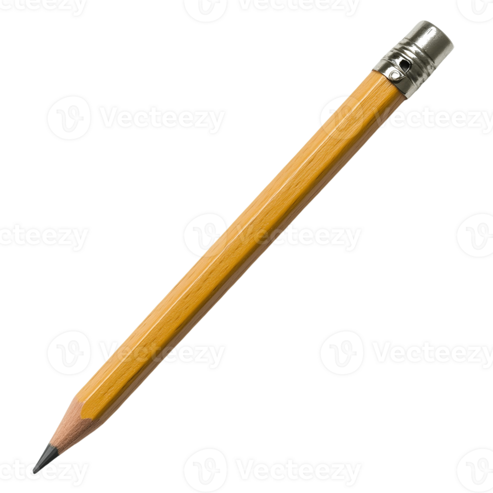 Classic Wooden Pencil with Top Eraser for Precision png