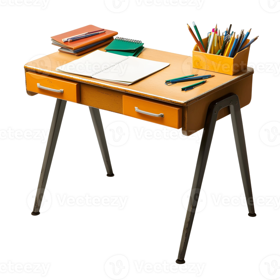 Creative Writing Desk with Stationery for Work png