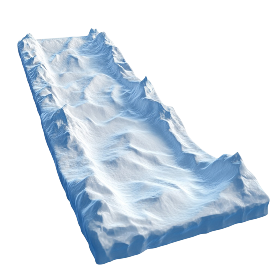 Majestic Snow-Covered Mountain Isolated on Transparent Background png