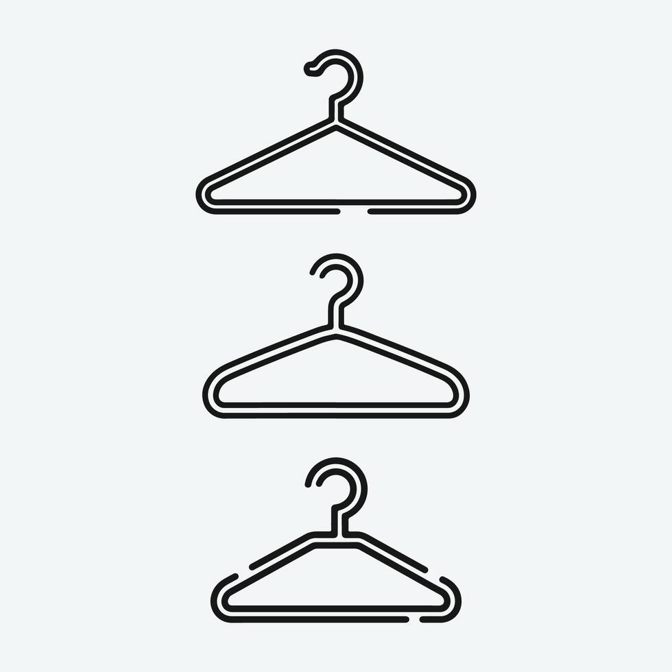 Outline hanger icon set illustration design vector