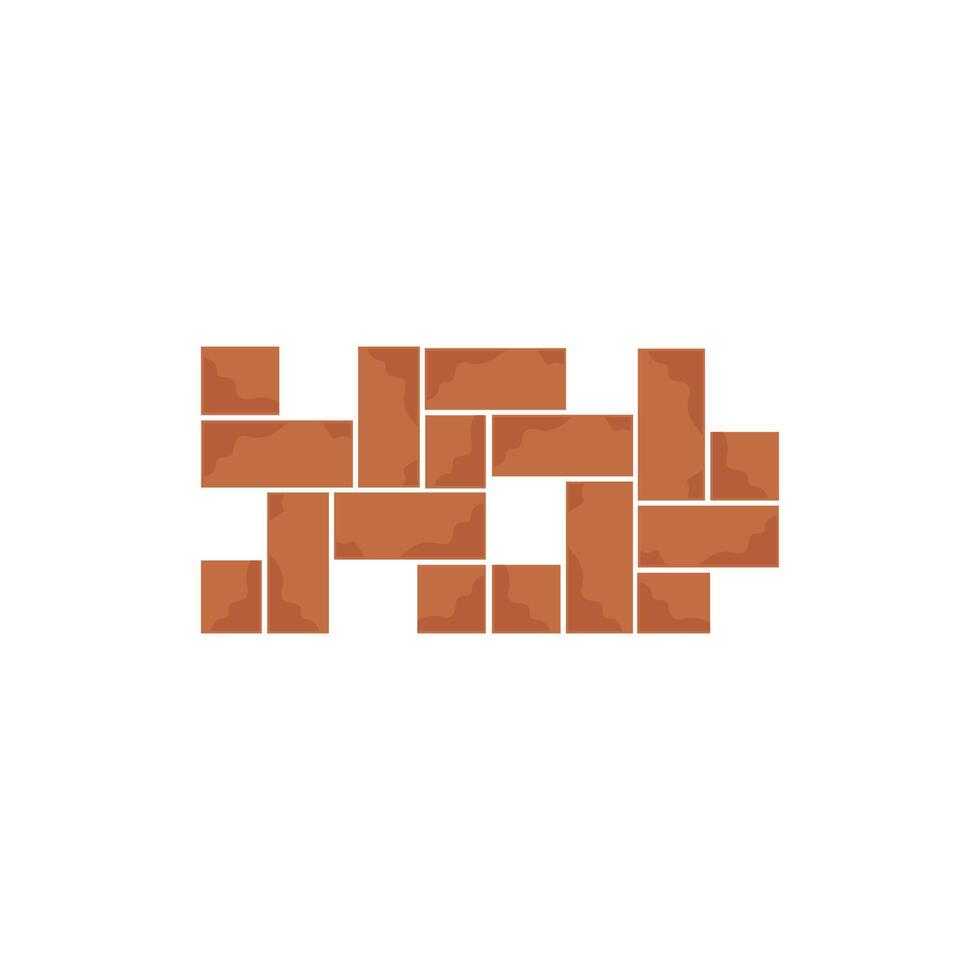 A brick wall with squares on it vector