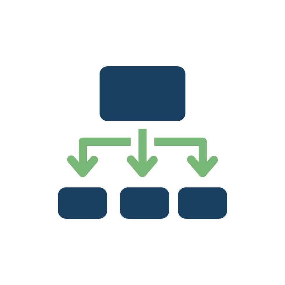 This icon symbolizes a strategic approach, showcasing a central node with diverging pathways, ideal for visualizing complex decisionmaking processes and scenarios that demand analysis vector
