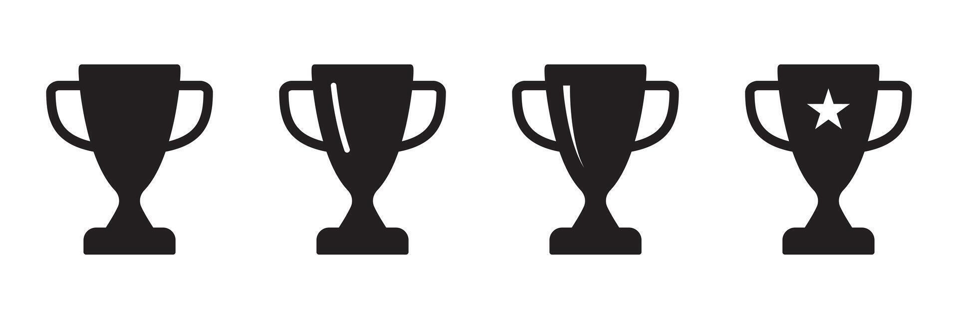 Trophy cup, winner cup icon, victory cup icon. Reward symbol sign for web and mobile. vector