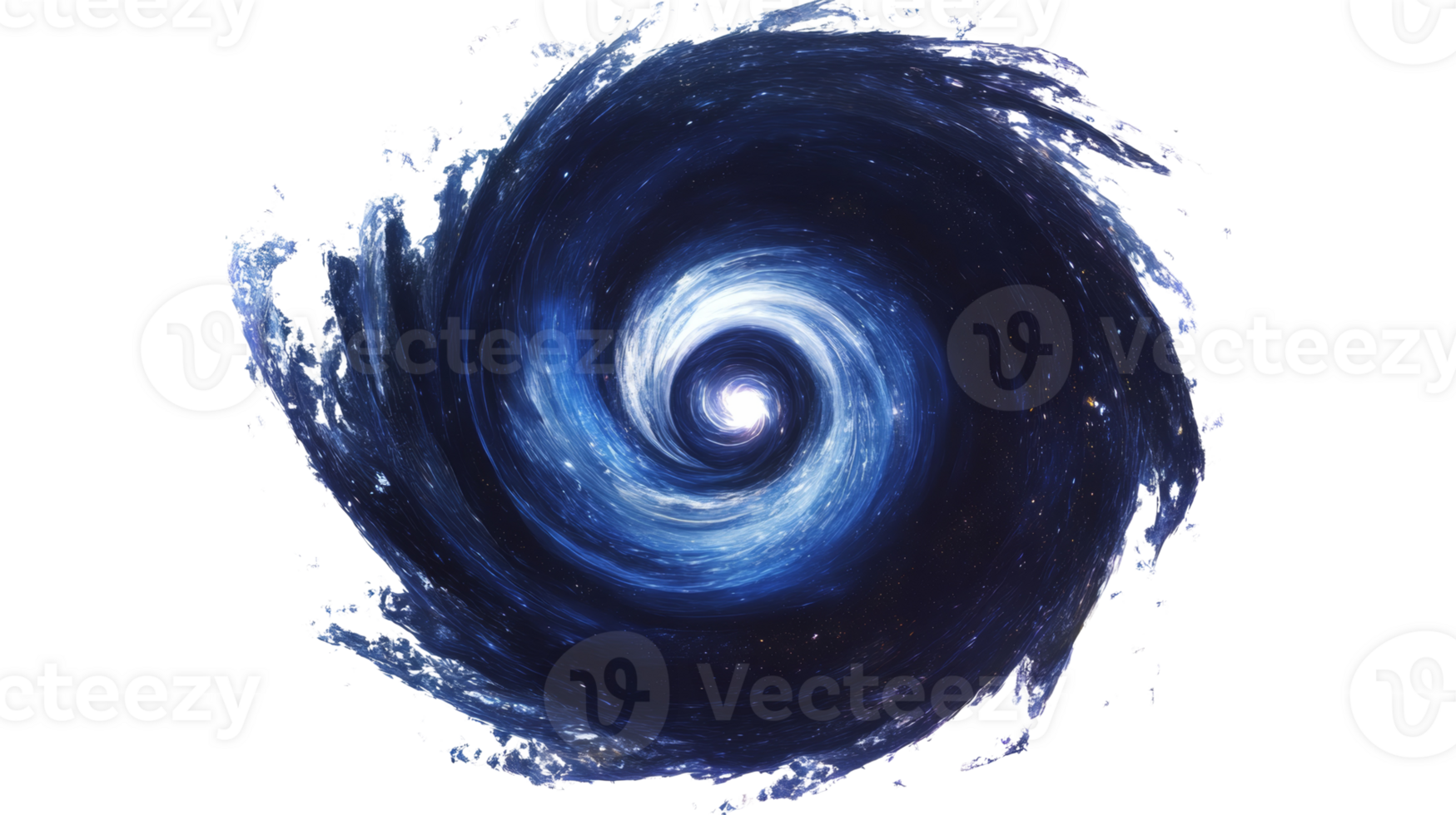 A swirling cosmic vortex of blue nebula and stars png