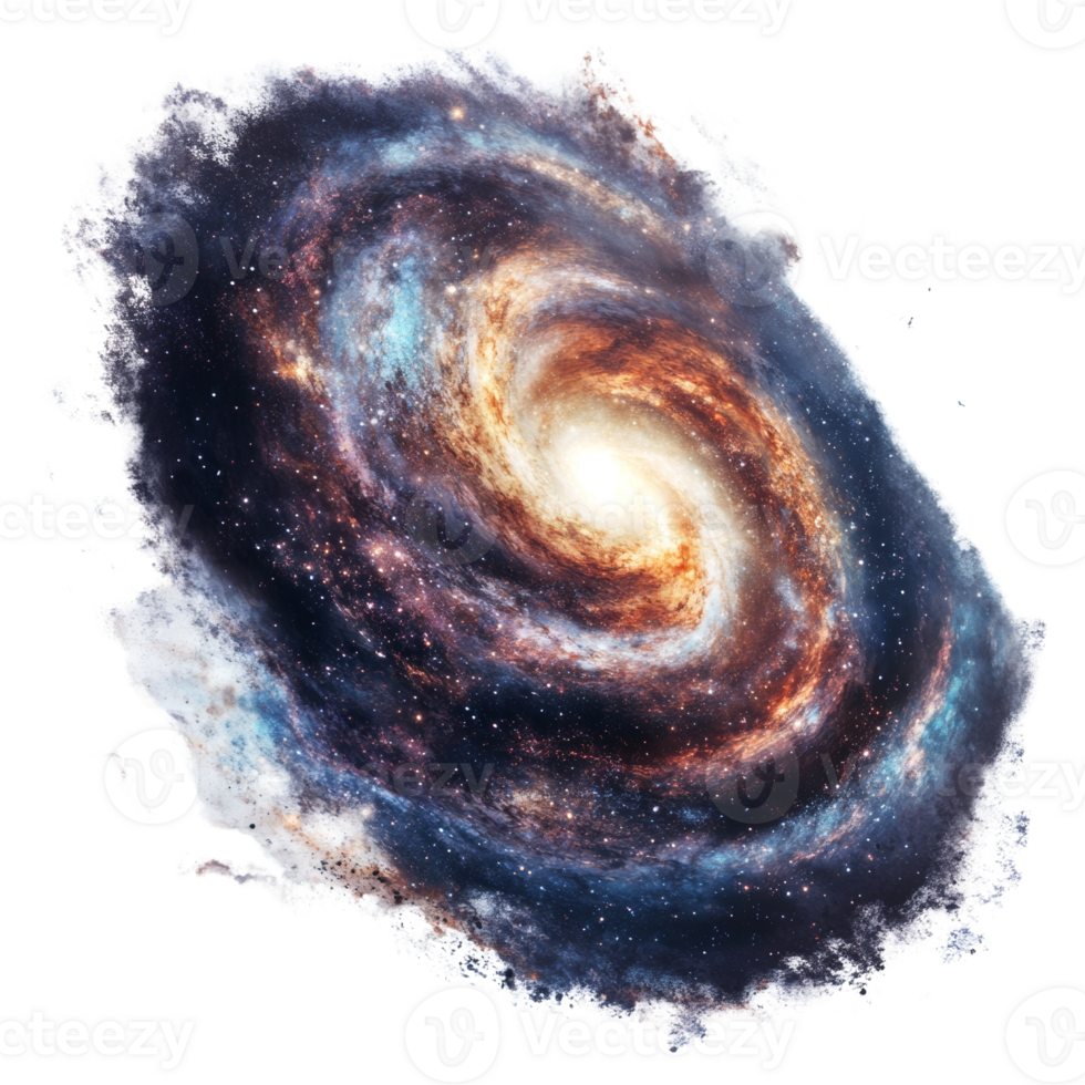 A Vibrant Spiral Galaxy in Deep Space png