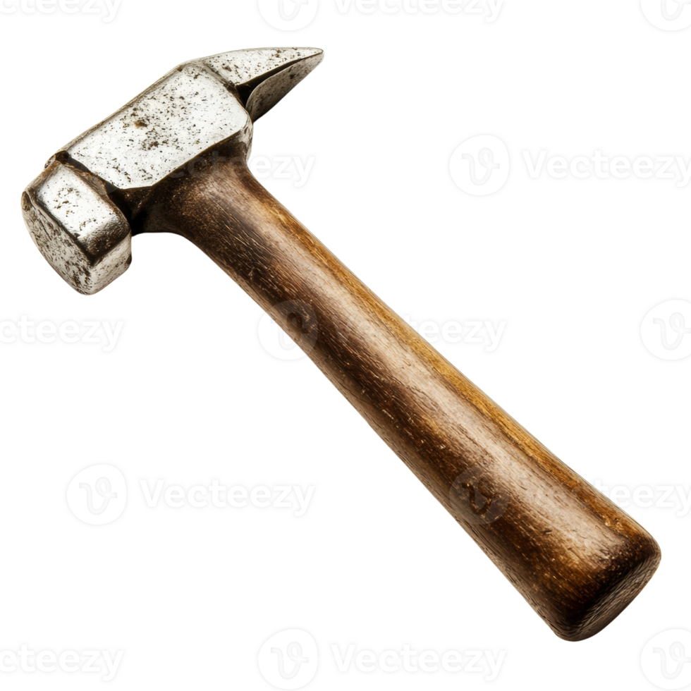 Weathered Claw Hammer Isolated on Black Background png